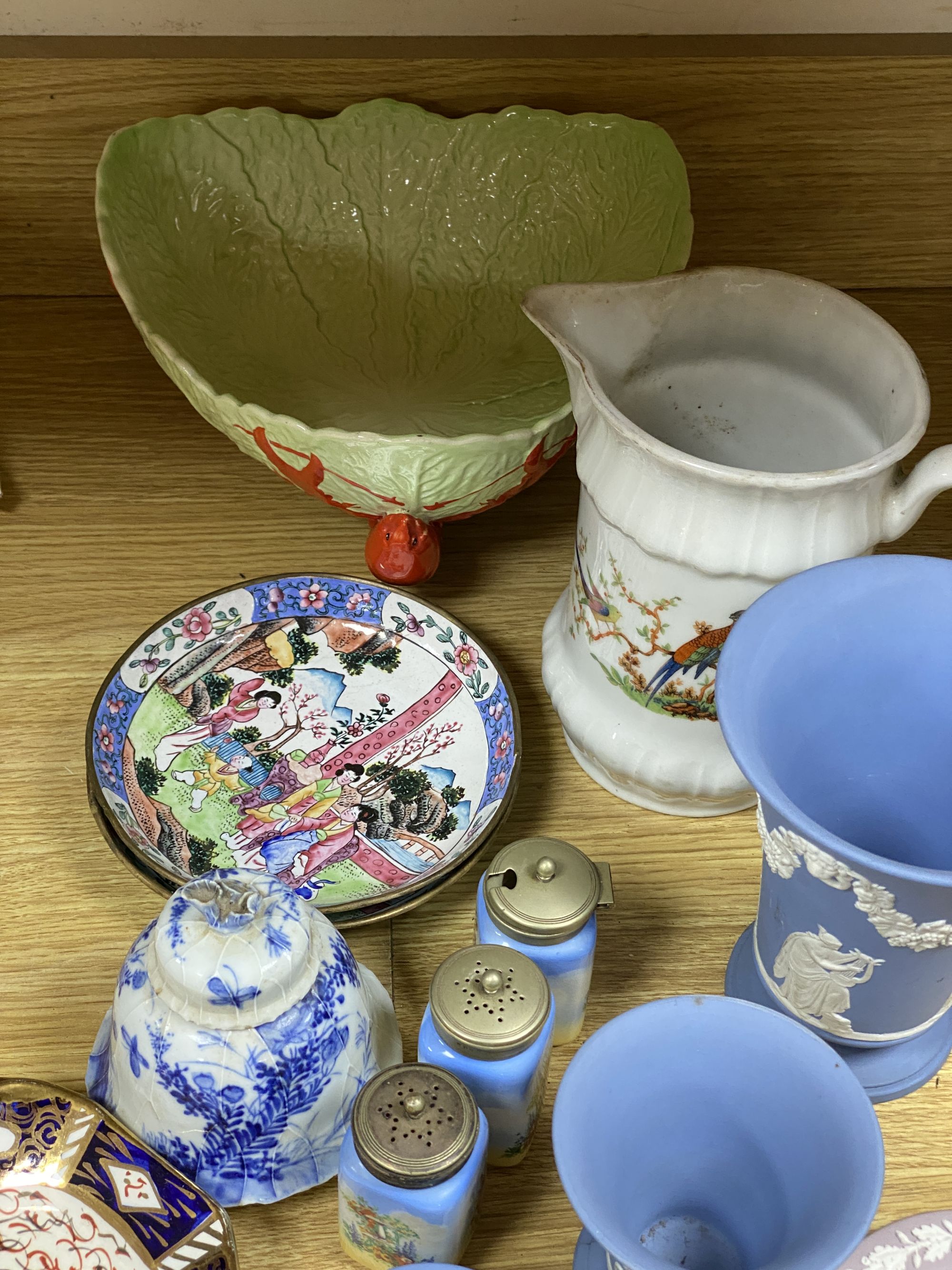 A quantity of Wedgwood jasper wares and other ceramics